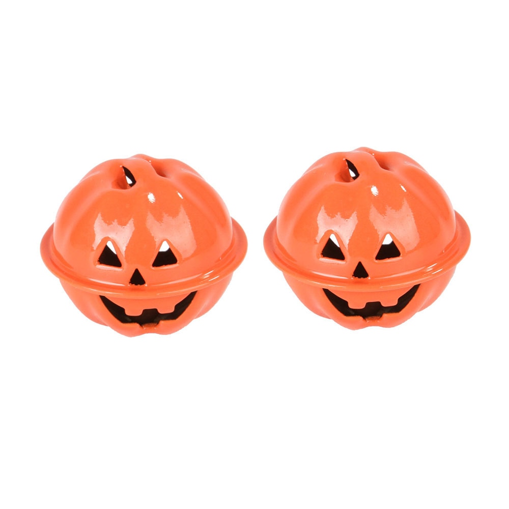 2pcs Halloween Pumpkin Bell Dog Collar Pumpkin Bell Halloween Ghost Pet Collars Cat Halloween Collar Decoration