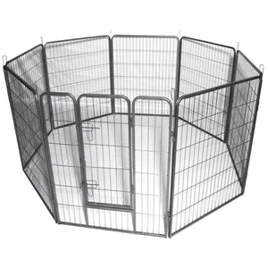 40 inch Pet Dog Playpen Heavy Duty Metal Exercise Playing Fence w/8 Panels E5M1