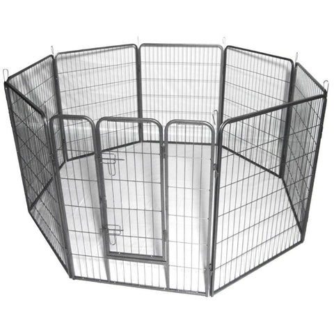 40 inch Pet Dog Playpen Heavy Duty Metal Exercise Playing Fence w/8 Panels E5M1