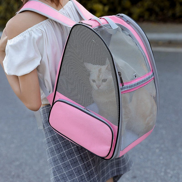 Dog Bag Breathable Dog Backpack Large Capacity Cat Carrying Bag Portable Outdoor Travel Pet Carrier