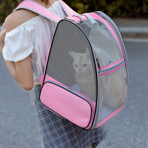 Dog Bag Breathable Dog Backpack Large Capacity Cat Carrying Bag Portable Outdoor Travel Pet Carrier