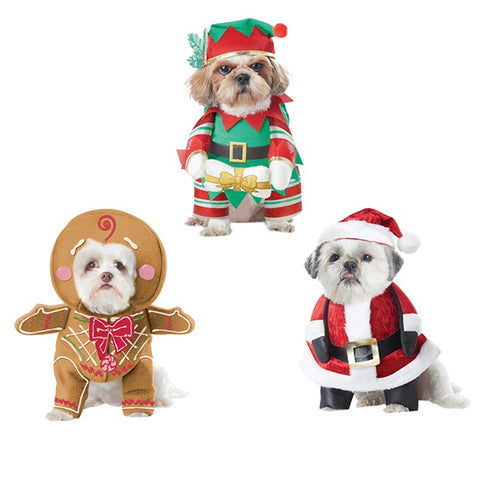 Pet Clothes Cotton Funny Standing Outfits Set Dog Clothes Dog Cosplay Costume For Christmas Party Festive Decoration Dog Clothes