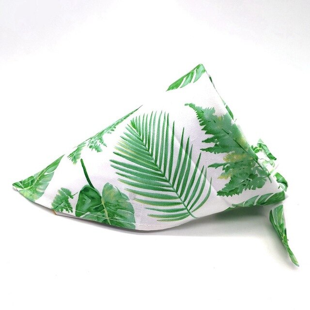 Cute Puppy Dog Scarf Adjustable Personalized Dog Cat Bandana Bibs Tropical Rainforest Style Dog Bandanas Collars for Small Dog