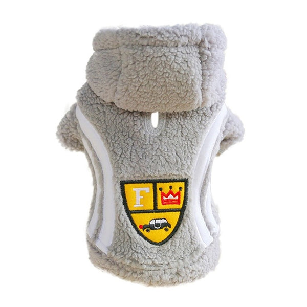 Warm Fleece Dog Clothes Winter Pet Puppy Dog Coats Patch Design Jacket For Small Dogs Cats Chihuahua Yorkshire Clothing