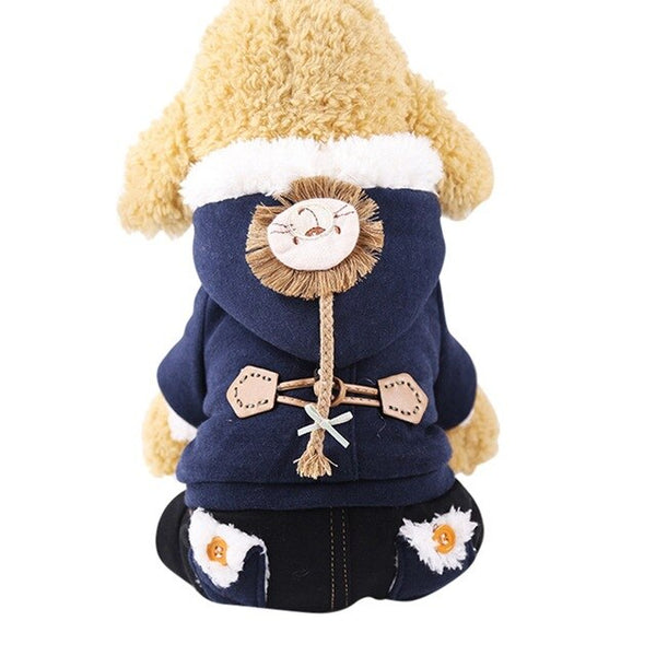 Winter Pet Dog Cotton Clothes Warm Dog Coat For Small Medium Dogs Clothing Puppy Hoodies Cute Jumpsuit Chihuahua