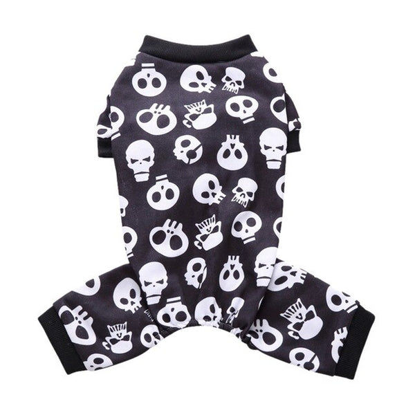 Skull Print Halloween Dog Coat Winter Warm Pet Dog Clothes cotton Cat Puppy Dogs Coat Jackets1
